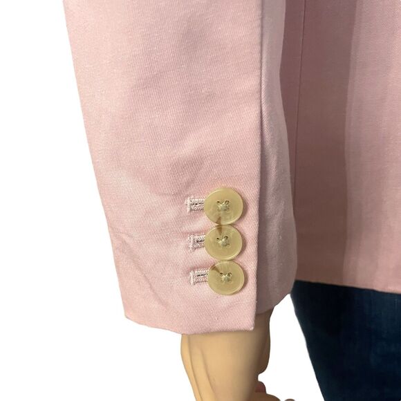 Banana Republic Long And Lean Blazer Pink Classic Preppy Minimalist Career - Picture 6 of 10